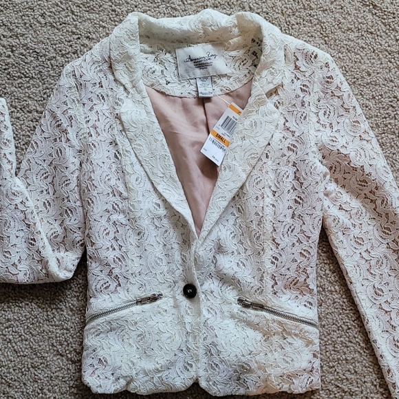 American Rag lace blazer sz small romantic boho - Picture 6 of 8
